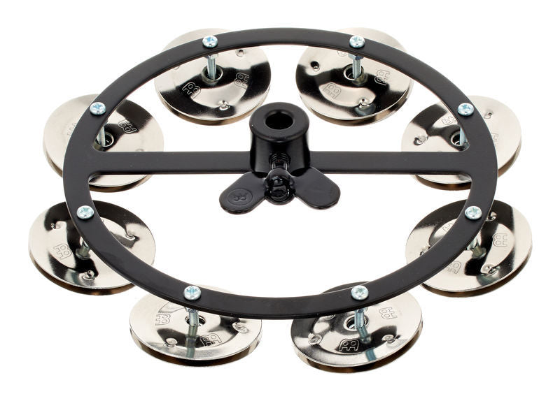 Meinl HTHH1BK single-row hi-hat tambourine with steel jingles
