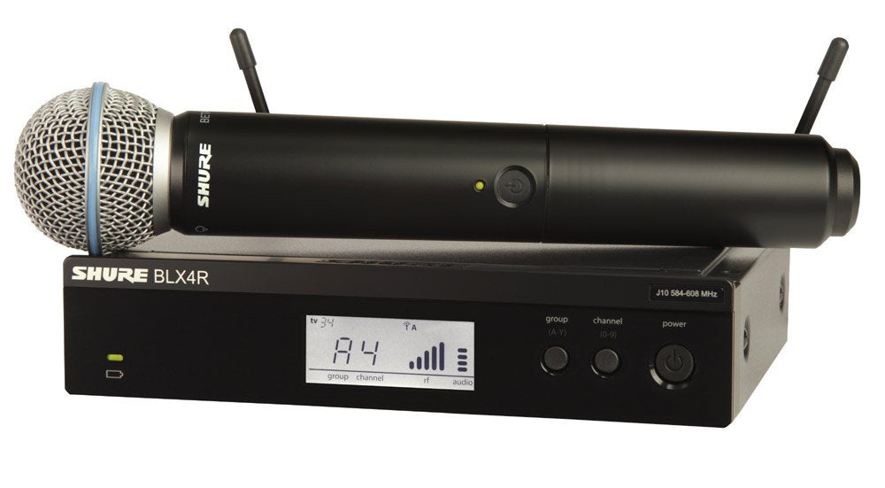 Shure BLX24R/SM58-J10 Handheld Wireless System with BETA58A Vocal Microphone Rack Mount
