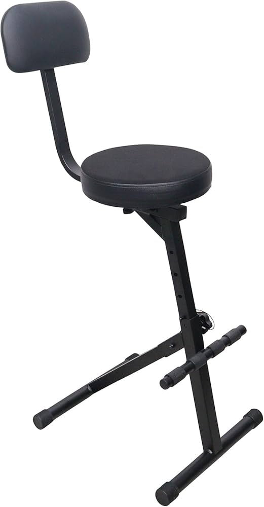 Pro X X-GIGCHAIR PORTABLE 13" FOAM DJ CHAIR, ADJUSTABLE, KEYBOARD,GUITAR, DRUM, VELVET COVERED