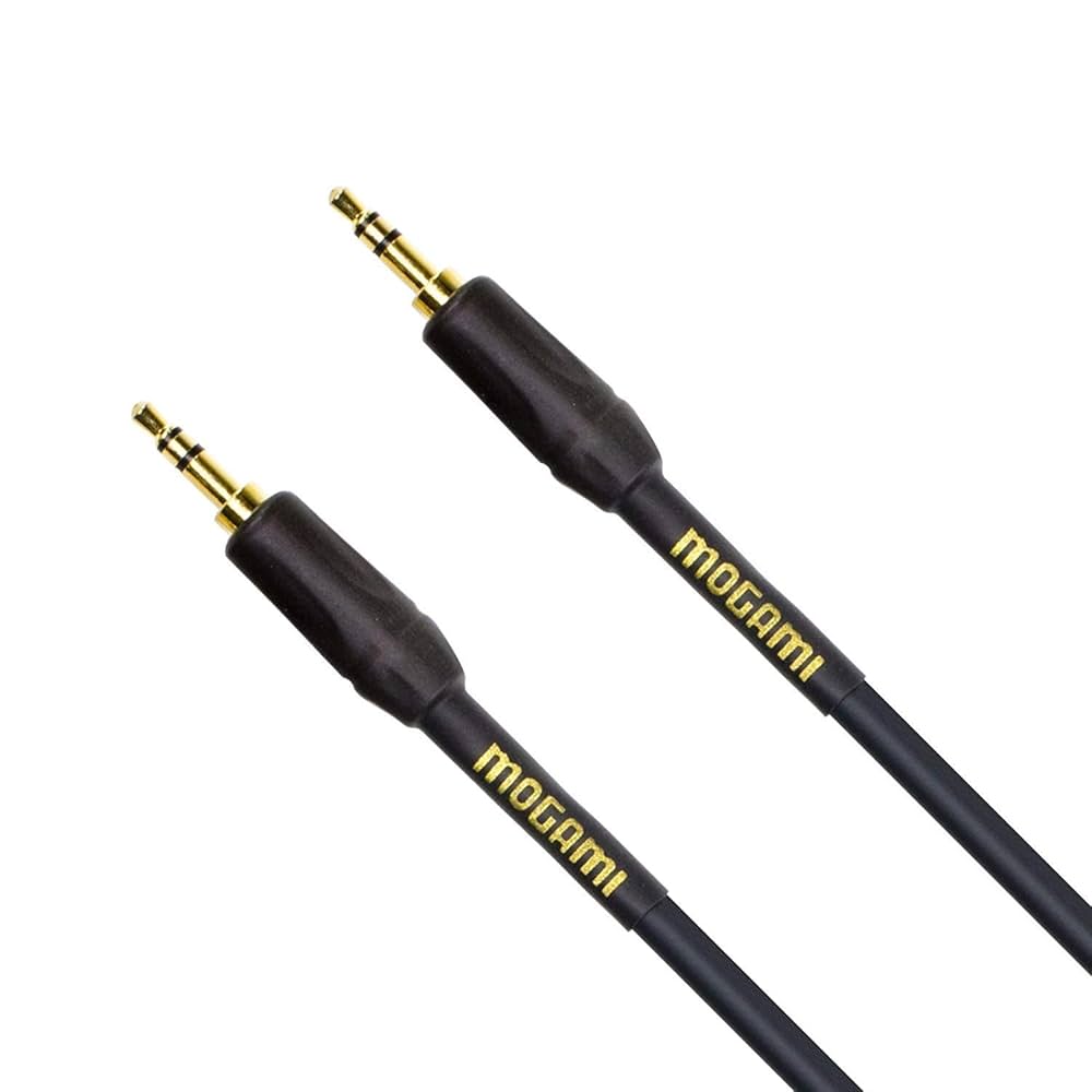 Mogami Gold 35-35-06 Stereo Audio Patch Cable 35mm TRS Male Plugs Gold Contacts Straight Connectors 6 Foot