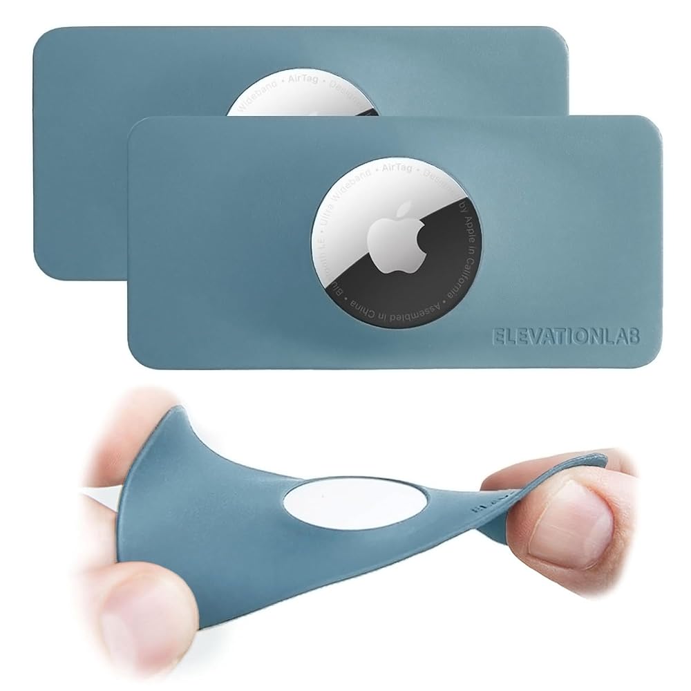 TagVault™ AirTag Wallet Holder (2 Pack) - The Thinnest AirTag Wallet Card Insert | Flexible, Stays Hidden, Patent Pending | Elevation Lab