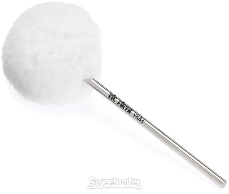Vic Firth VicKick Bass Drum Beater - Medium Fleece Oval Head