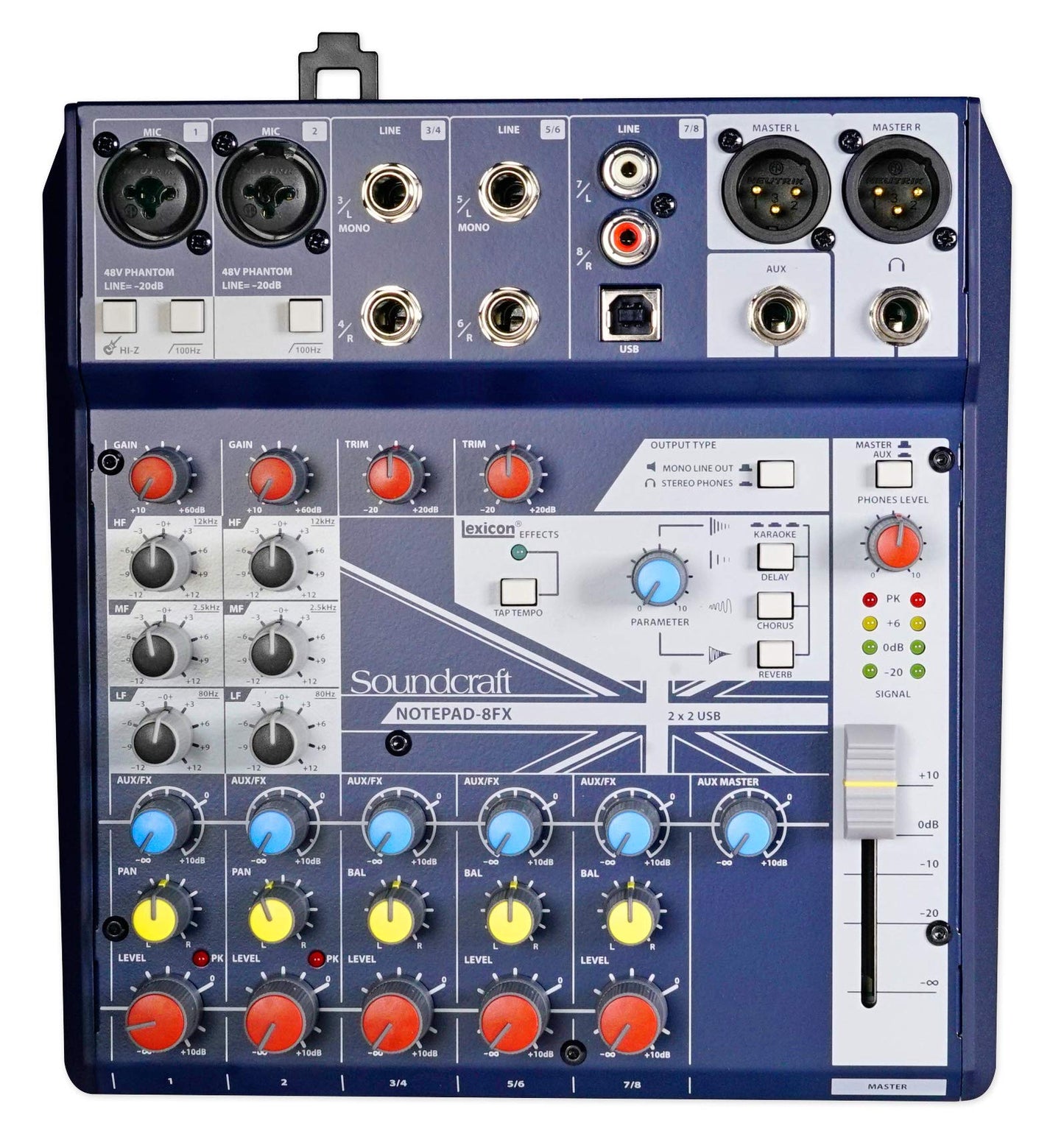Soundcraft NOTEPAD-8FX Mixer with Effects and USB 8 Channel
