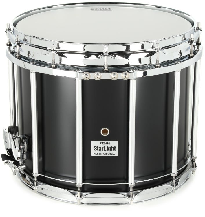Tama StarLight Marching Snare Drum - 12-inch x 14-inch, Satin Black