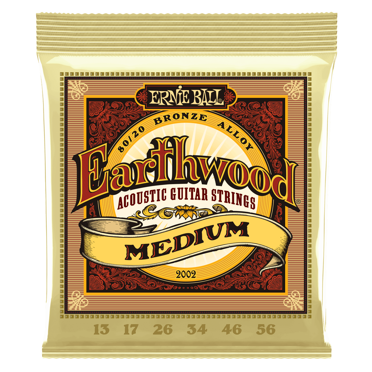 Ernie Ball 2002 Earthwood 80/20 Bronze Medium acoustic strings