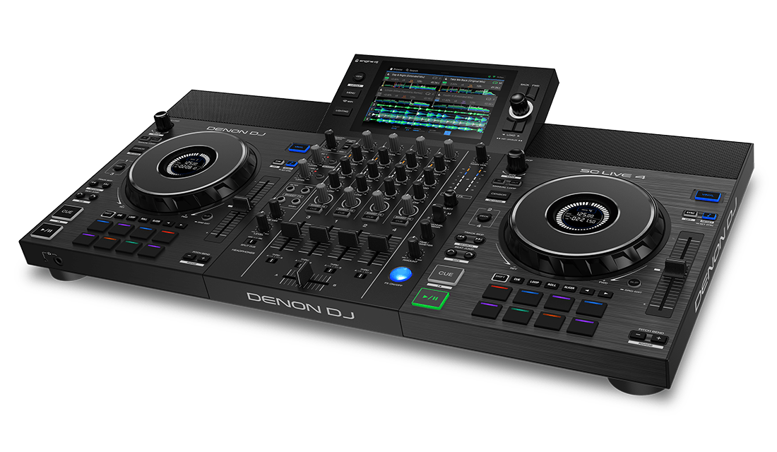 DENON SC LIVE 4 DJ Controller - Standalone with 7 touchscreen Buit in speakers and Wi-Fi connectivity