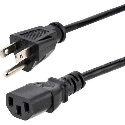 StarTechcom 10 ft Standard Computer  NEMA5-15P to C13  IEC 60320 C13 to NEMA 5-15 M - AC 110 V - 305 m - black