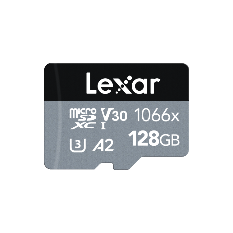 Lexar Professional 1066x 128GB microSDXC UHS-I card, SILVER Series