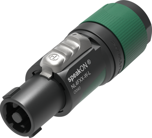 NL4FXX-W-L 4 pole speakON cable connector