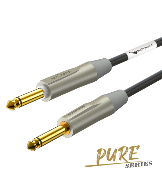 Roxtone T Series Instrument Cable 14-14 Plug 3M 984 Ft - No11 Cloth Jacket