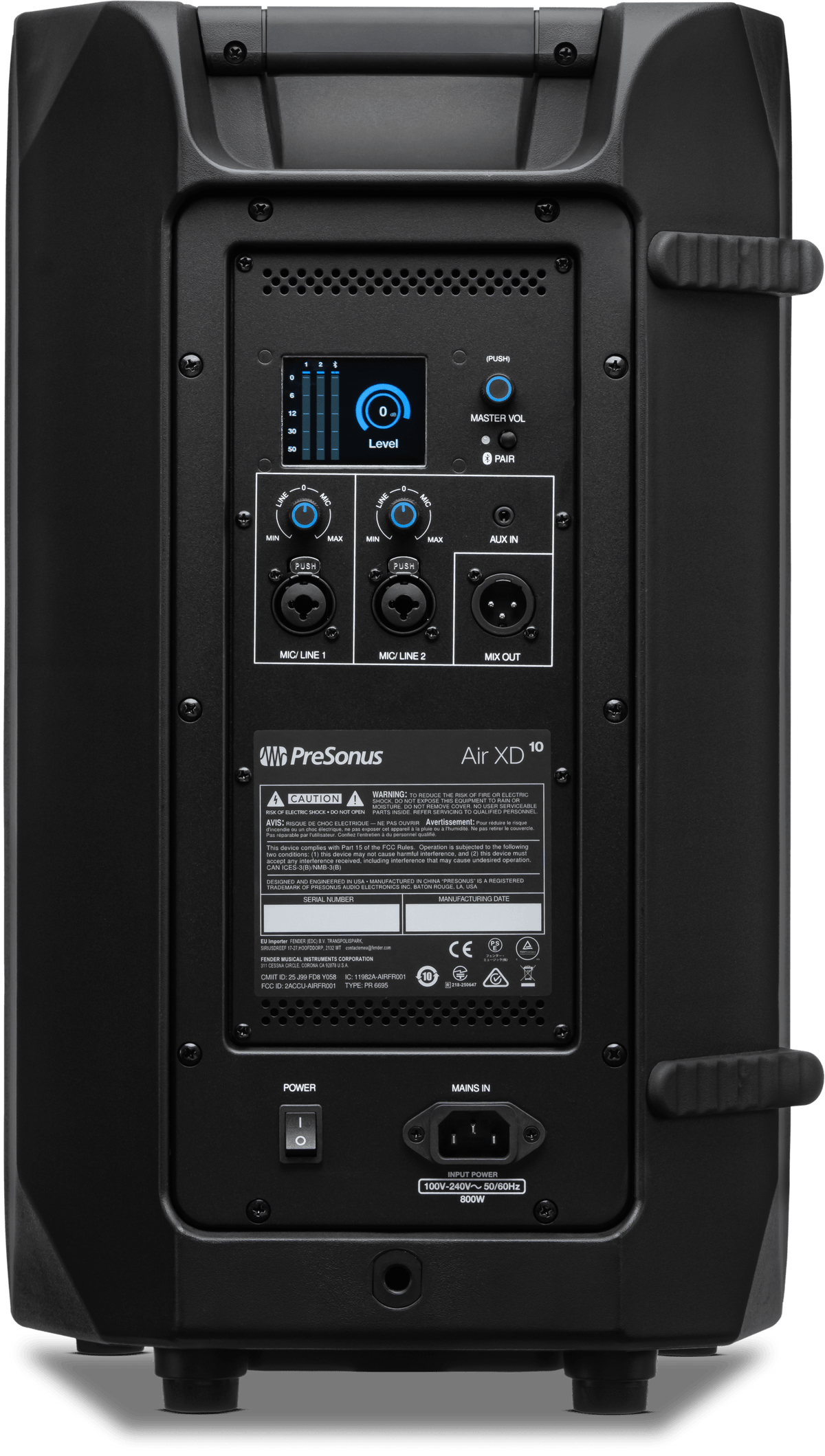 PreSonus AIR XD 10 — rear panel