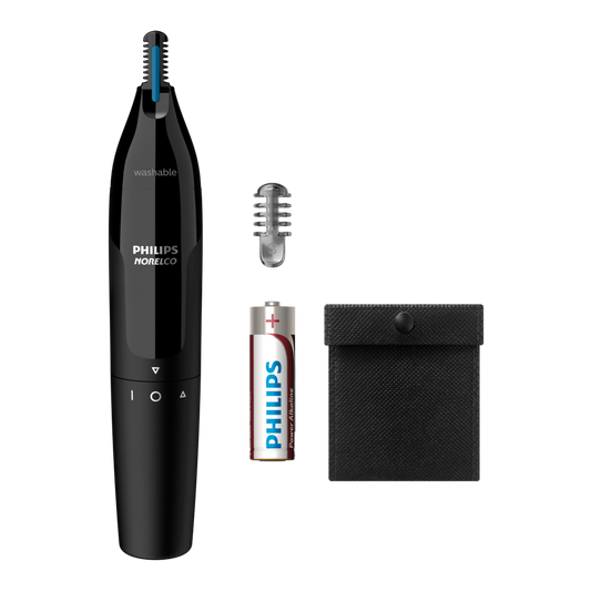 Philips Norelco Nose Trimmer 1000 NT1605 with AA battery and pouch
