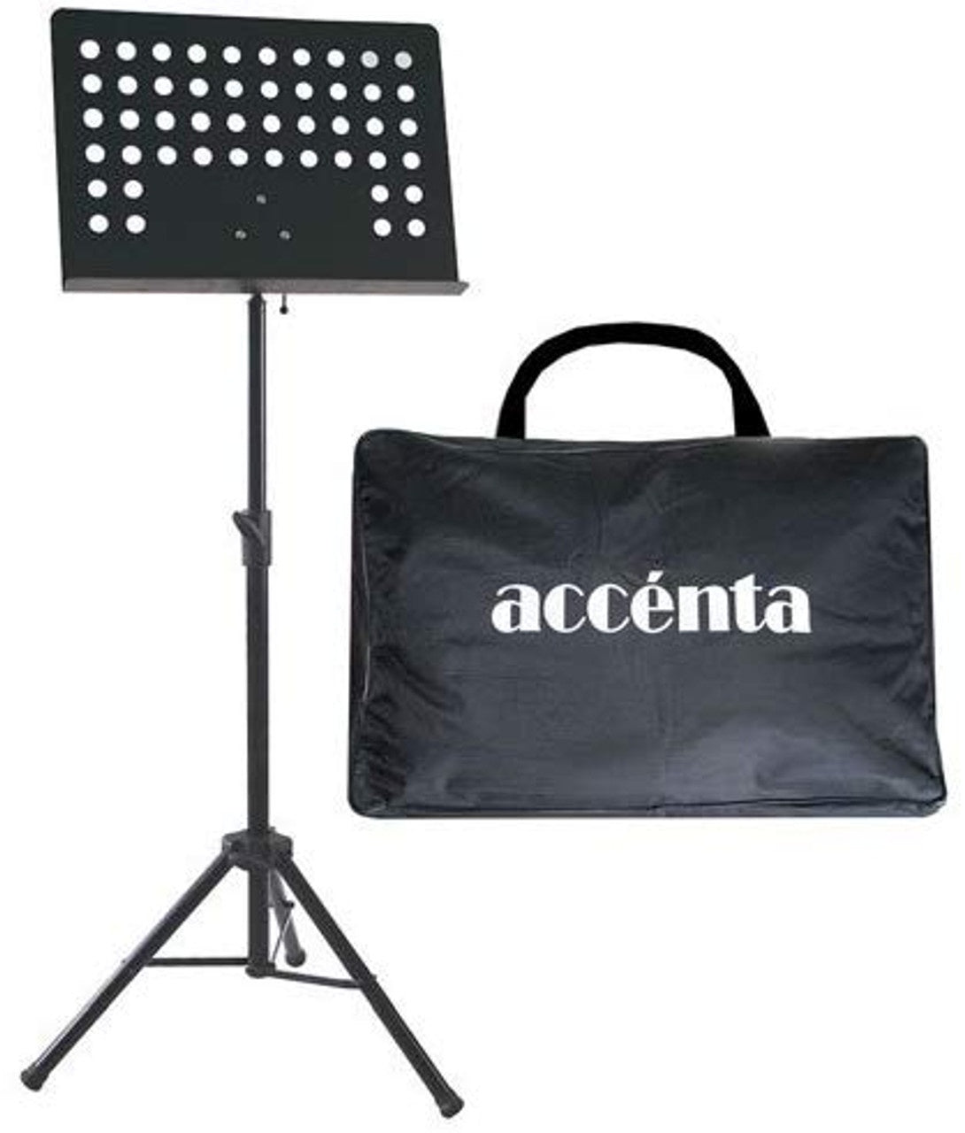 Accenta MUS-1B Music Stand with Bag for musicians in Curaçao and the Caribbean.