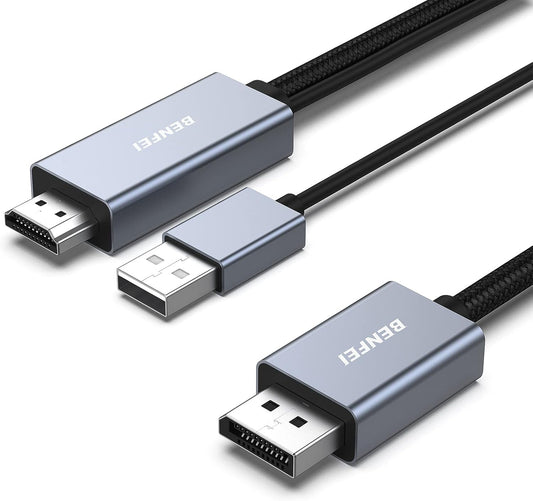 BENFEI HDMI to DisplayPort Cable, 6 Feet HDMI Source to DisplayPort Monitor