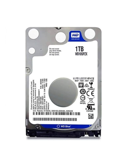 WD Blue WD10SPZX - Hard drive - 1 TB - internal - 25 - SATA 6Gbs - 5400 rpm - buffer 128 MB