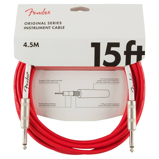 Fender Original 15 Instrument Cable Fiest Red