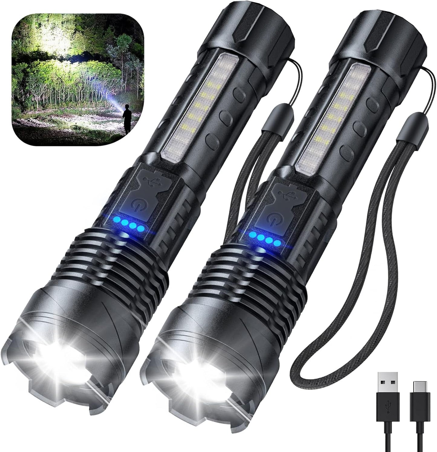 Flashlight FLR750012 500LM DUAL LIGH, DIGITAL DISPLAY
