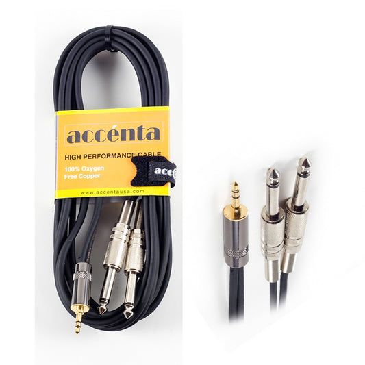Accenta ACC582 10FT CABLE 35mm to 2x 14
