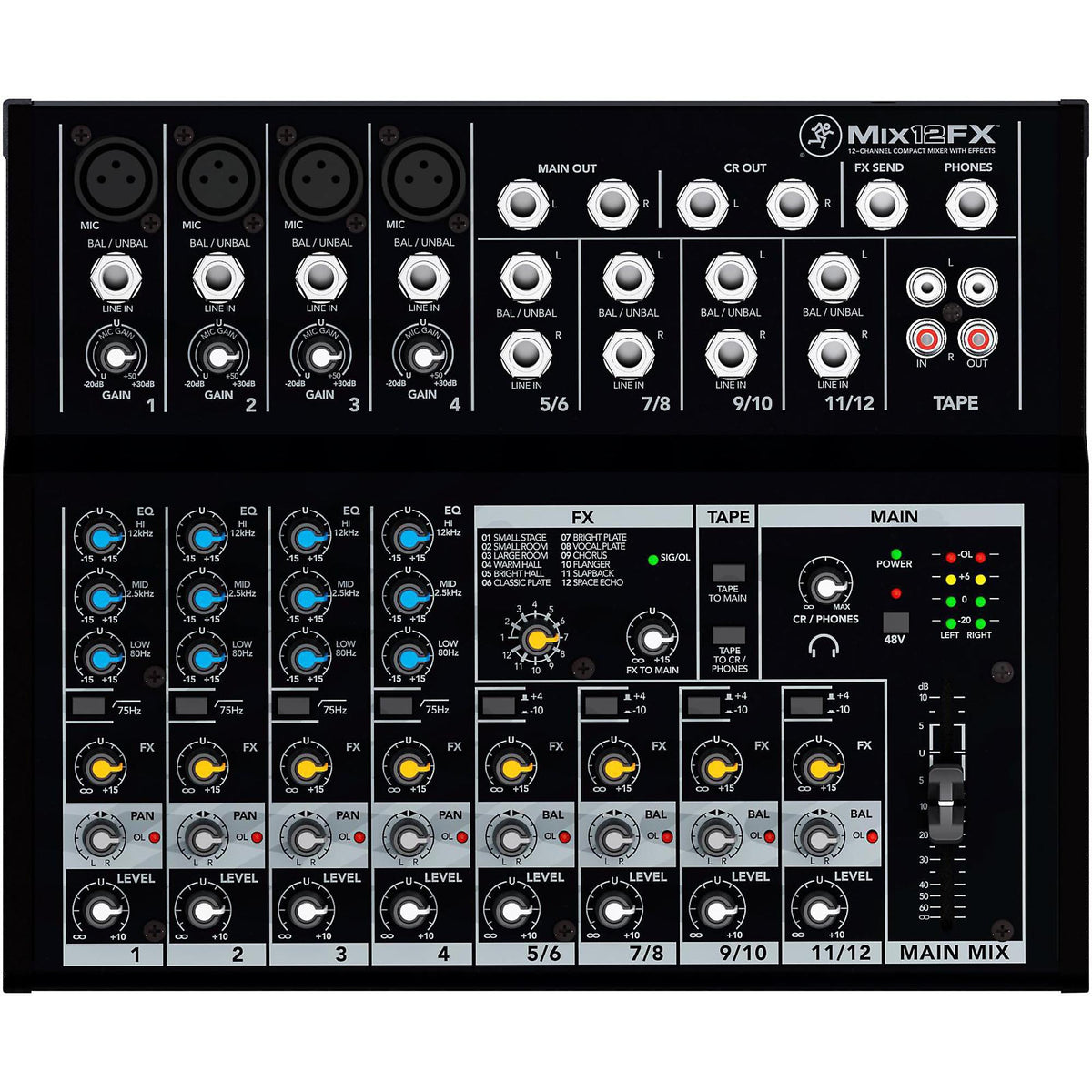 Mackie Mix12FX 12-channel compact mixer with effects