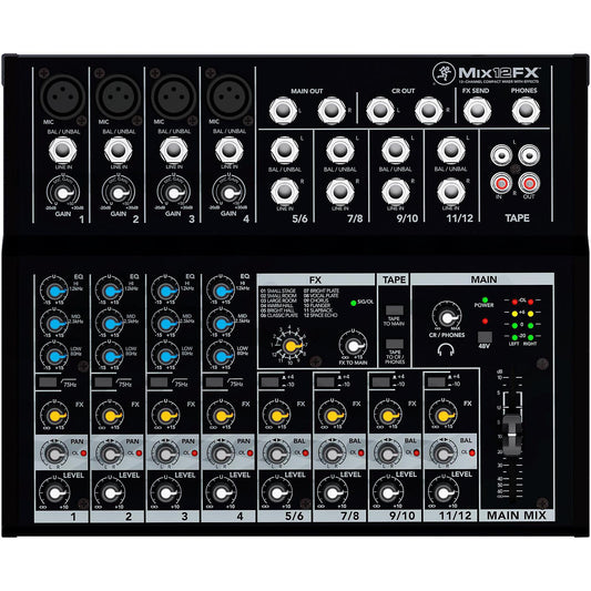 Mackie Mix12FX 12-channel compact mixer with effects