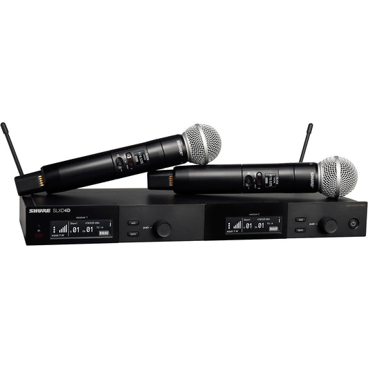 Shure SLXD24D/SM58 dual-channel wireless system with two SM58 handheld mics