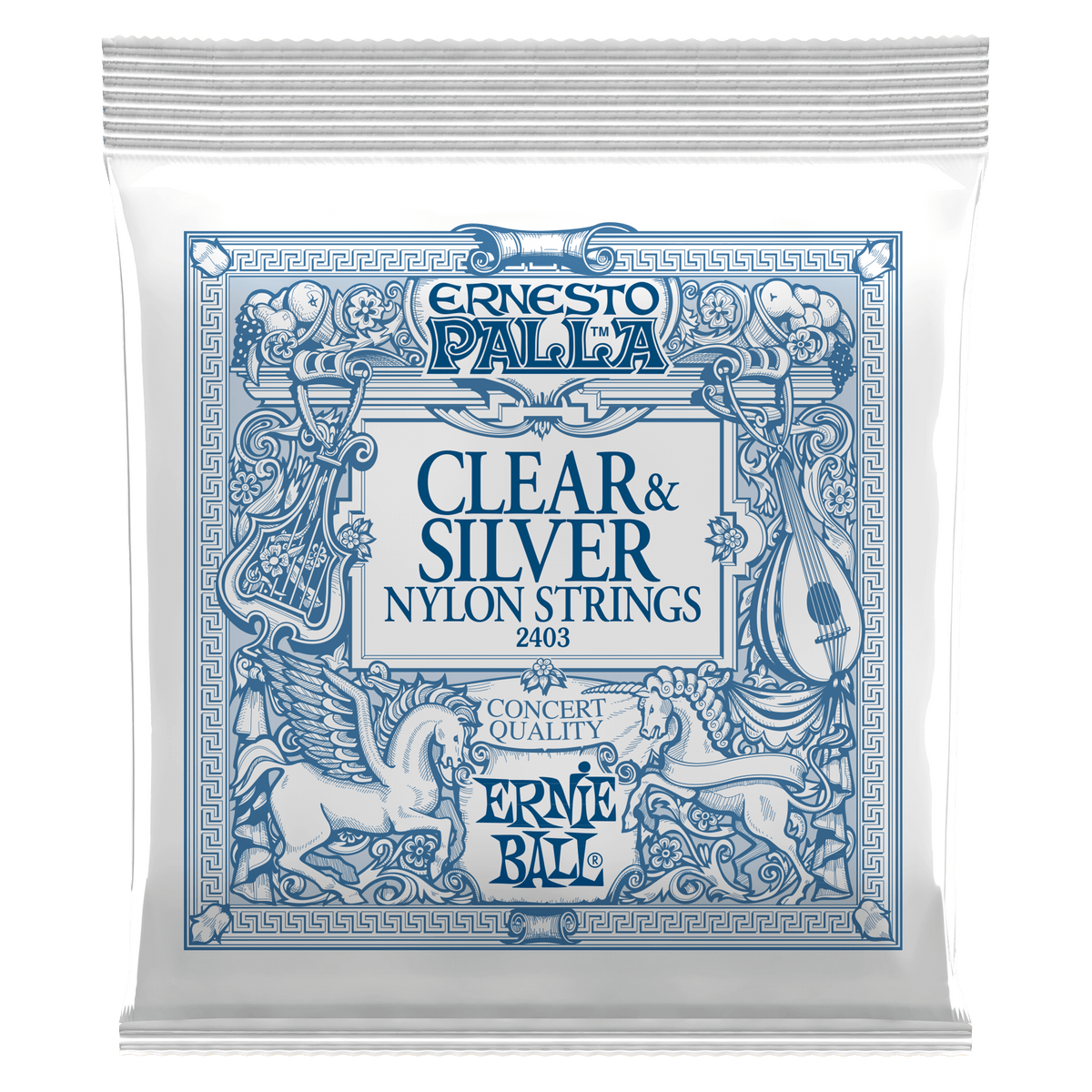 Ernie Ball 2403 Ernesto Palla Clear & Silver nylon classical strings