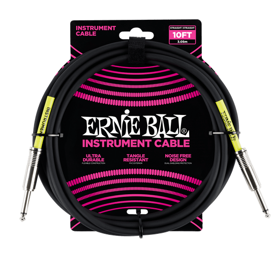 Ernie Ball 6048 Classic instrument cable 10 ft black