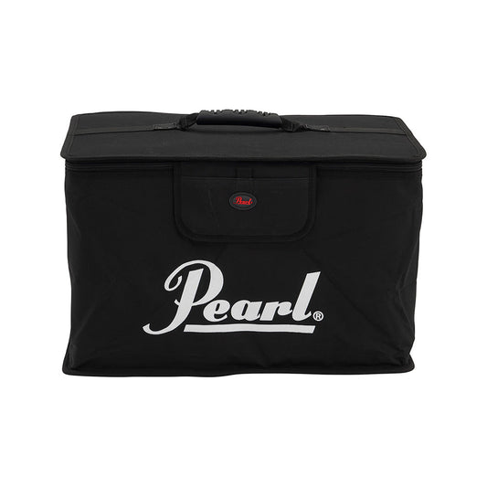 Black Pearl padded box cajon case with front pouch and Pearl logo