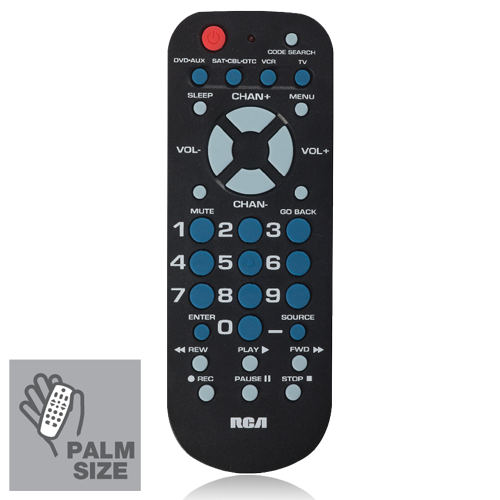 RCA RCR504BE 4-device palm-sized universal remote
