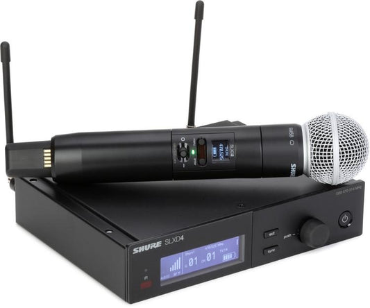 Shure SLXD24/SM58-G58 digital wireless system — SLXD2/SM58 handheld with SLXD4 receiver