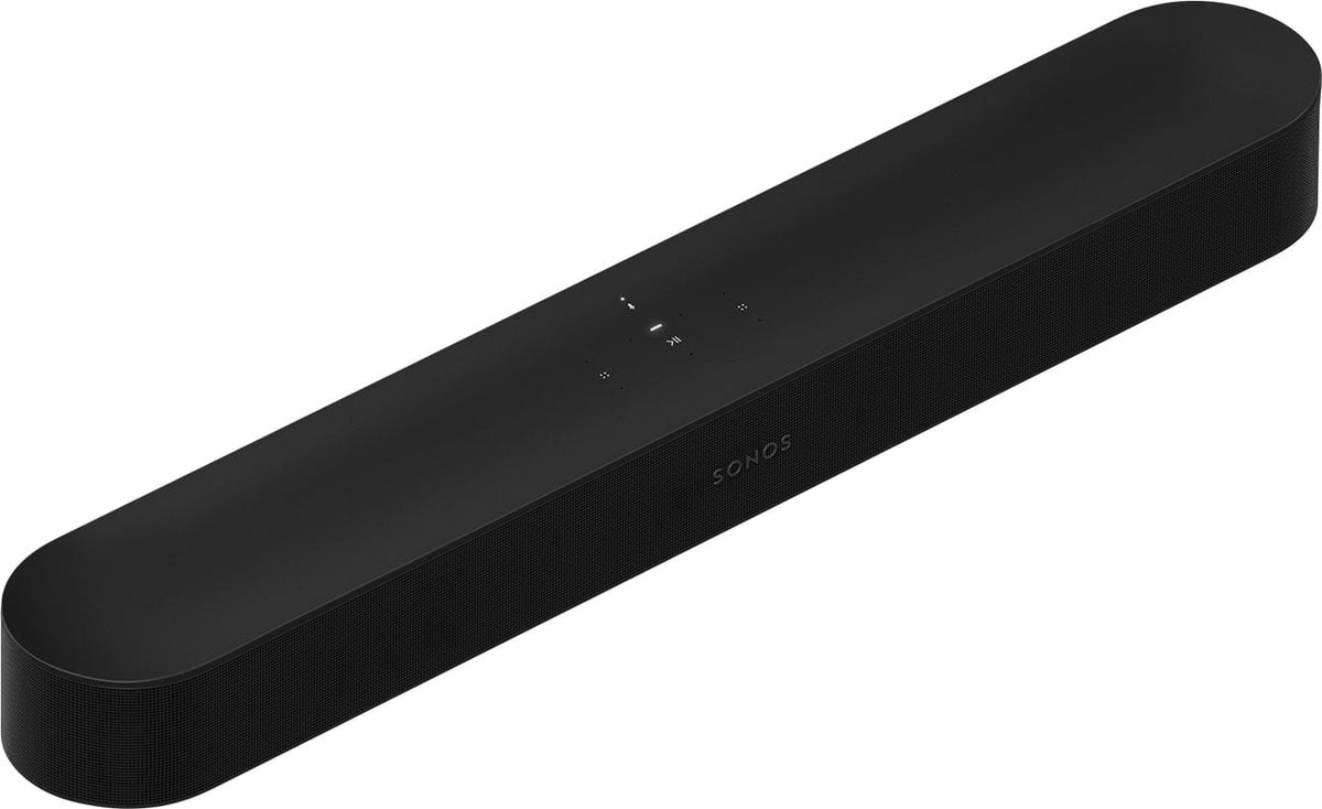 Sonos Beam Gen 2 compact soundbar — Black, top angled view