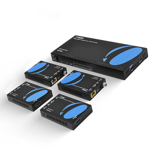 OREI UHD14-EX115-K 1x4 HDMI extender splitter kit with receivers