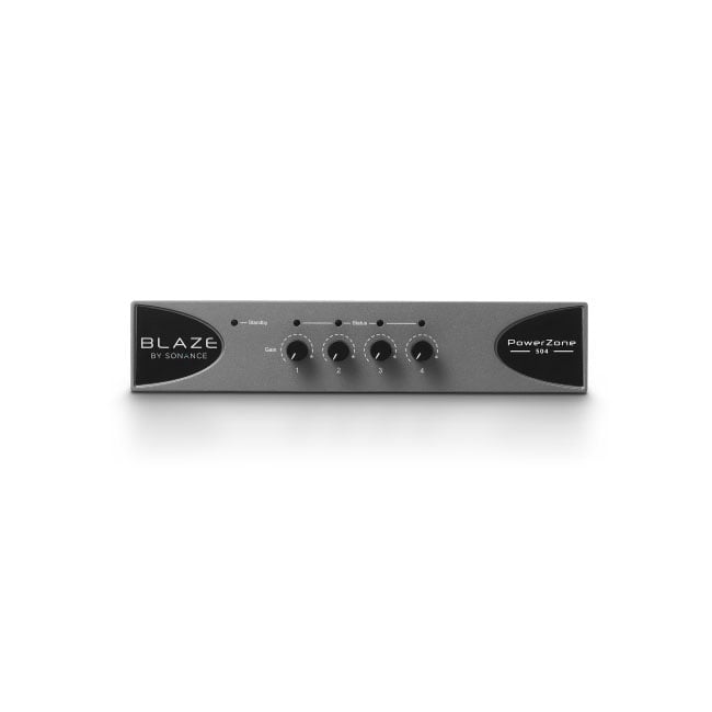 Blaze Audio PowerZone 504 half-rack installation amplifier — front