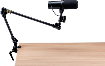 Hercules DG107B — with microphone mounted