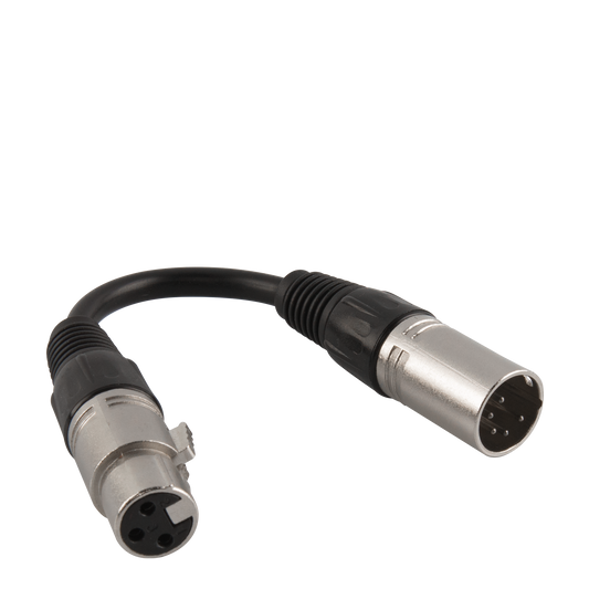 Chauvet DMX3F5M 3-pin female to 5-pin male DMX adapter cable