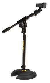 Hercules Stands MS120B Low Profile H Base Microphone Stand - with Boom Mic Clip