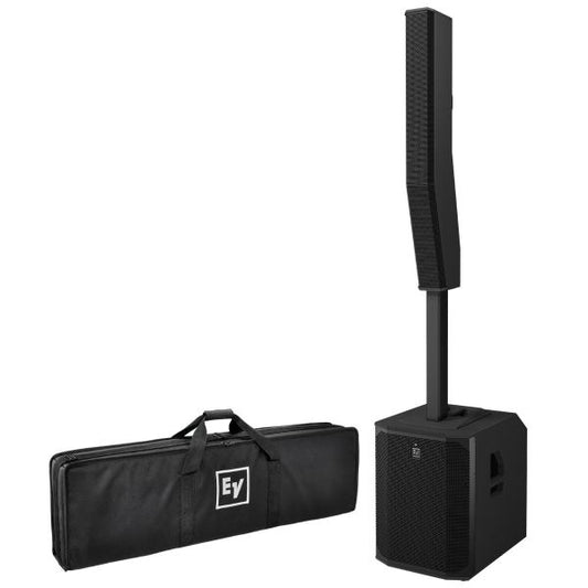 Electro-Voice EVOLVE 70 portable column loudspeaker system, black, 15-inch subwoofer with column array