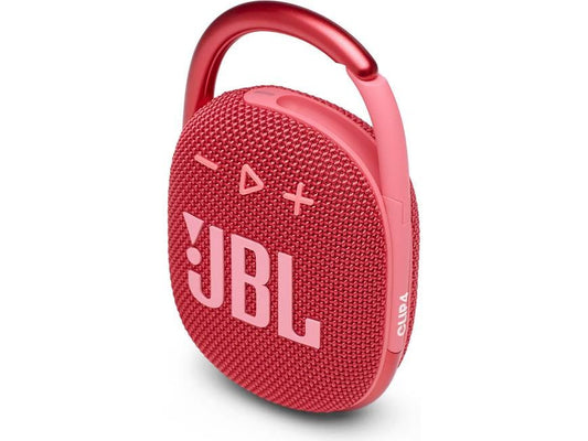 JBL Clip 4 portable Bluetooth speaker in red