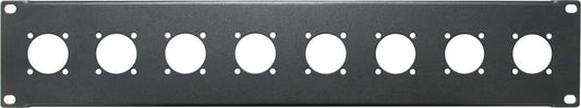 Sound Barrier SB2URP8 black 2U rack panel with 8 Speakon cutouts