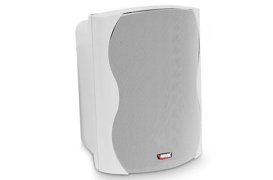 White Novik Liric 5 wall-mount speaker with grey grille