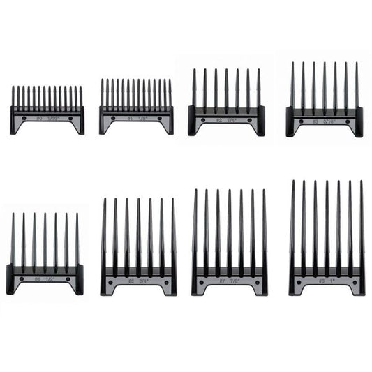Oster 76926-800 set of eight black clipper guide combs