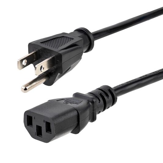 StarTechcom 12 ft Standard Computer Power Cord Nema5-15 C13