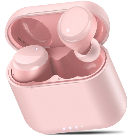 TOZO T6 wireless earbuds, rose gold
