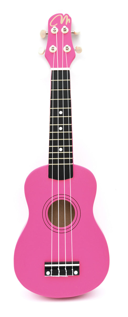 Magma MK20RS pink satin soprano ukulele, front view