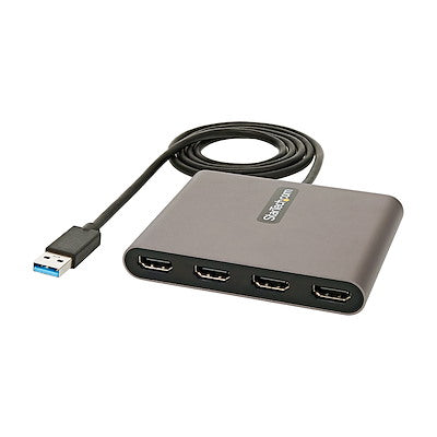 StarTechcom USB 30 to 4x HDMI Adapter - External Video  Graphics Card - USB Type-A to Quad HDMI Display Adapter Dongle - 1080p 60Hz