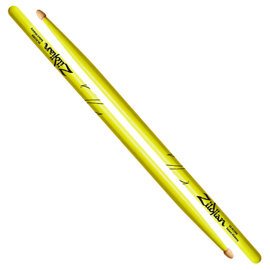 Zildjian 5A Acorn Neon Yellow drumsticks